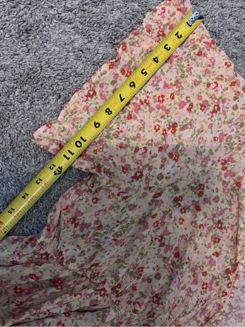 Sonoma Floral Wrap Dress Boho Cottagecore Midi Ruffle Hem Size XL - Picture 11 of 13